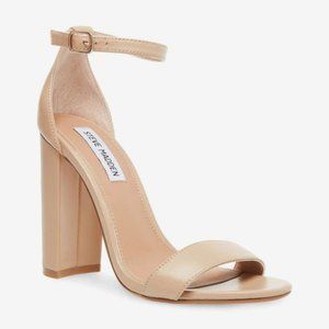 Steve Madden Carrson Blush Leather Block Heel Pumps